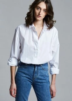 The Frankie Shop CLOTHING Dusky Classic Oversized Shirt - White