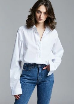 The Frankie Shop CLOTHING Dusky Classic Oversized Shirt - White