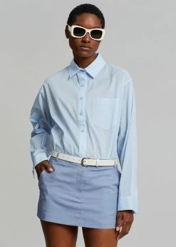 The Frankie Shop CLOTHING Cleia Shirt - Light Blue