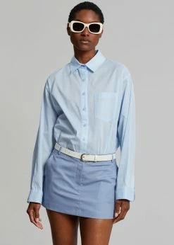 The Frankie Shop CLOTHING Cleia Shirt - Light Blue