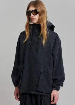 Farmers Market Cliff Denim Hoodie - Black Men