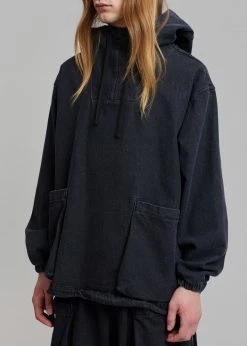 Farmers Market Cliff Denim Hoodie - Black Men