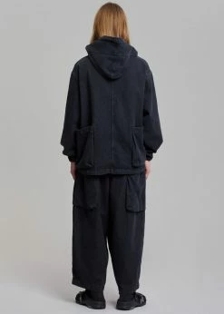 Farmers Market Cliff Denim Hoodie - Black Men