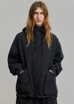 Farmers Market Cliff Denim Hoodie - Black Men