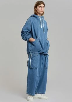 Cheap 𧨠Farmers Market Men Cliff Denim Hoodie - Worn Wash π 11 Farmers Market Men Cliff Denim Hoodie - Worn Wash