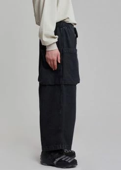 The Farmers Market Men Cliff Denim Balloon Pants - Black