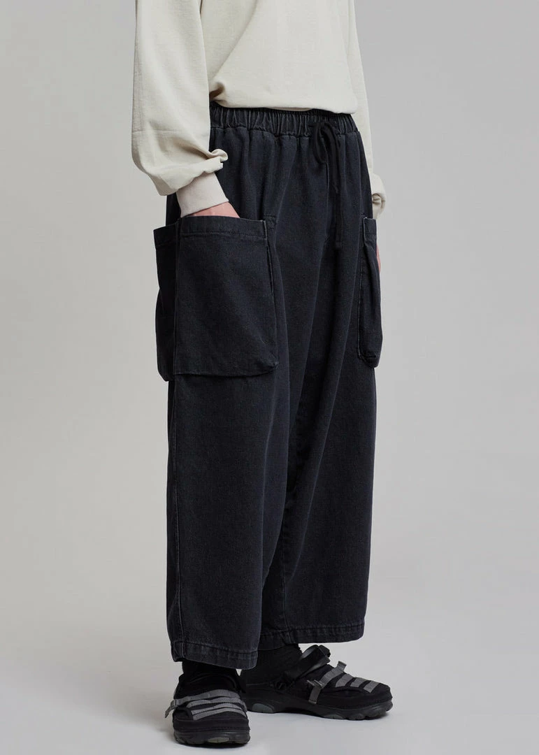 Buy π The Farmers Market Men Cliff Denim Balloon Pants - Black π 3 The Farmers Market Men Cliff Denim Balloon Pants - Black