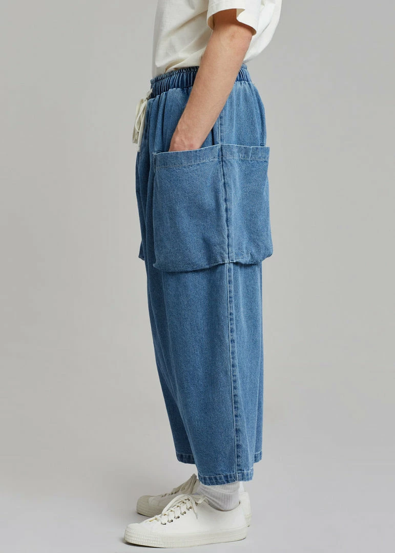 Cheapest β¨ The Farmers Market Cliff Denim Balloon Pants - Worn Wash π 8 The Farmers Market Cliff Denim Balloon Pants - Worn Wash