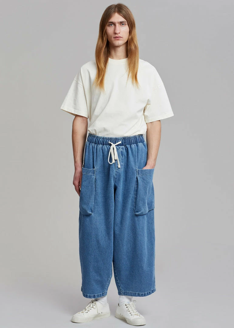 Cheapest β¨ The Farmers Market Cliff Denim Balloon Pants - Worn Wash π 3 The Farmers Market Cliff Denim Balloon Pants - Worn Wash