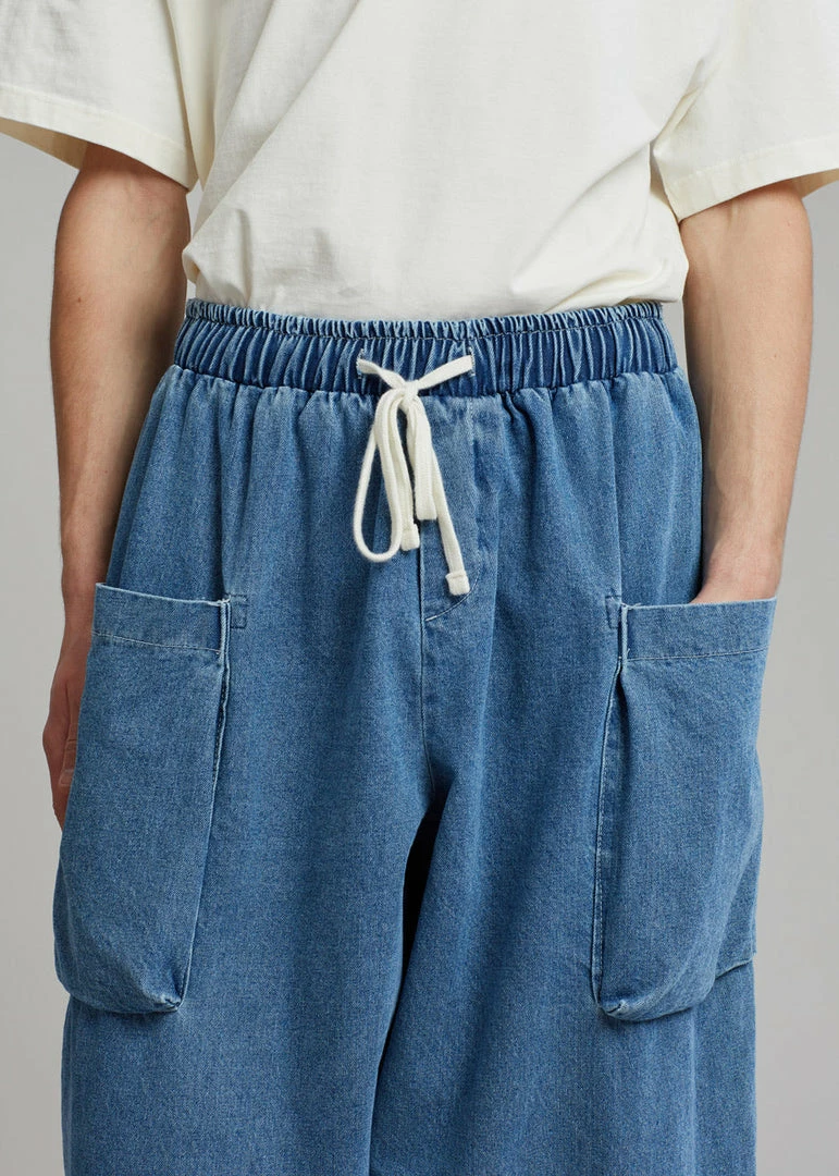 Cheapest β¨ The Farmers Market Cliff Denim Balloon Pants - Worn Wash π 4 The Farmers Market Cliff Denim Balloon Pants - Worn Wash