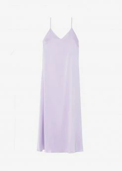 Plus Hong Cordelia Satin Dress - Lilac