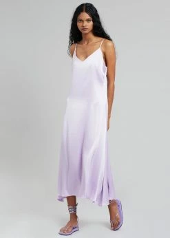Plus Hong Cordelia Satin Dress - Lilac