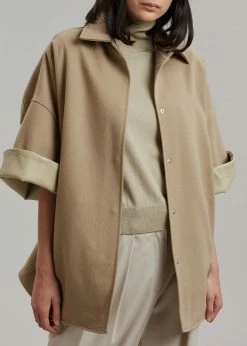Coupon π The Frankie Shop Cybele Overshirt - Natural π― 9 The Frankie Shop Cybele Overshirt - Natural