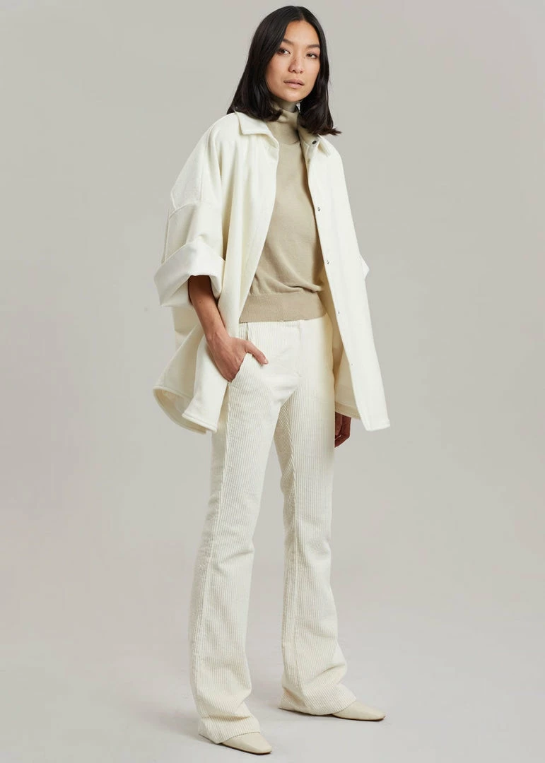 Best Pirce π The Frankie Shop Cybele Overshirt - White π₯ 7 The Frankie Shop Cybele Overshirt - White