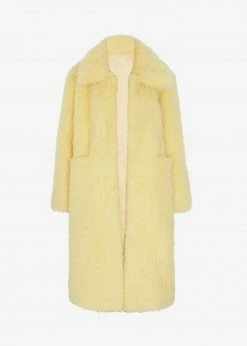 Art Is Over Dafna Sherpa Coat - Lemon CLOTHING