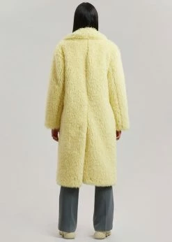 Art Is Over Dafna Sherpa Coat - Lemon CLOTHING