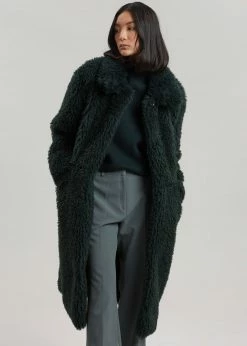 Art Is Over Dafna Sherpa Coat - Pine