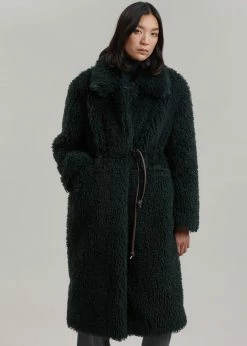 Art Is Over Dafna Sherpa Coat - Pine