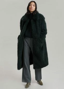 Art Is Over Dafna Sherpa Coat - Pine