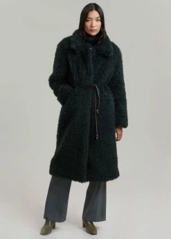 Art Is Over Dafna Sherpa Coat - Pine