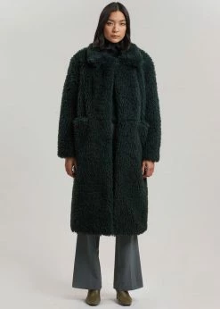 Art Is Over Dafna Sherpa Coat - Pine
