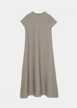 The Frankie Shop Dakota A-Line Dress - Slate Green CLOTHING