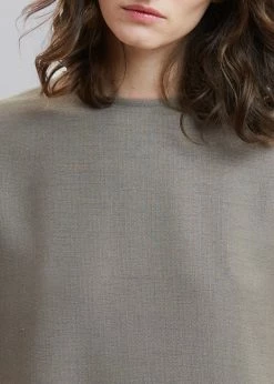 The Frankie Shop Dakota A-Line Dress - Slate Green CLOTHING