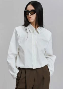 Another J CLOTHING Daor Padded Shoulder Shirt - Optic White