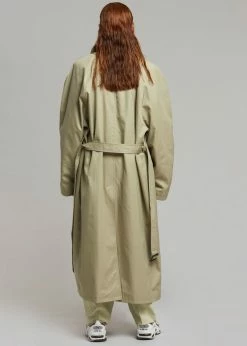 The Frankie Shop Decima Trench Coat - Slate Green