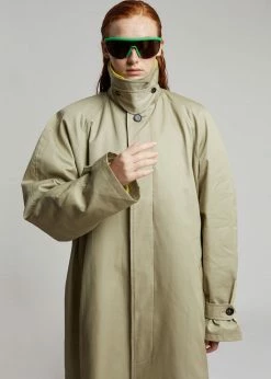 The Frankie Shop Decima Trench Coat - Slate Green