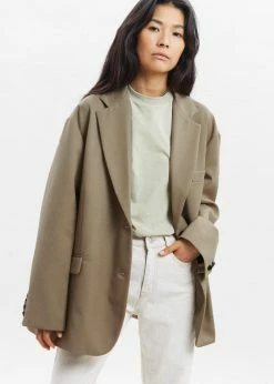 Stage Frankie Oversized Boyfriend Blazer - Desert Taupe