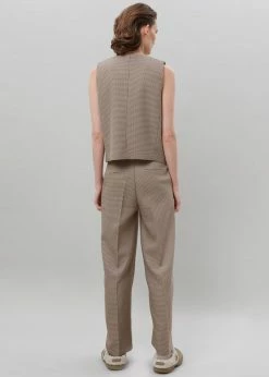 Budget π The Frankie Shop CLOTHING Desio Houndstooth Pants - Chocolate π 19 The Frankie Shop CLOTHING Desio Houndstooth Pants - Chocolate