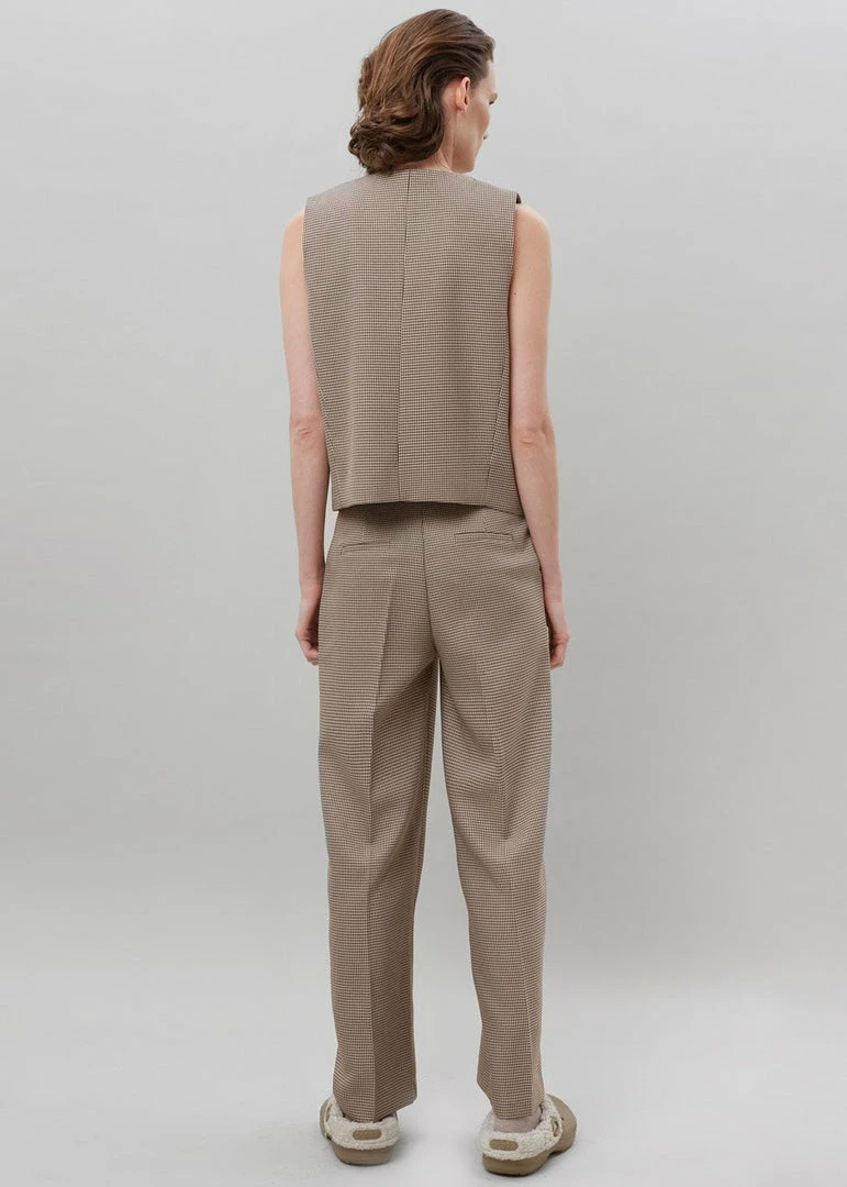 Budget π The Frankie Shop CLOTHING Desio Houndstooth Pants - Chocolate π 8 The Frankie Shop CLOTHING Desio Houndstooth Pants - Chocolate