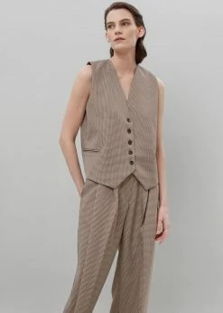 Budget π The Frankie Shop CLOTHING Desio Houndstooth Pants - Chocolate π 17 The Frankie Shop CLOTHING Desio Houndstooth Pants - Chocolate