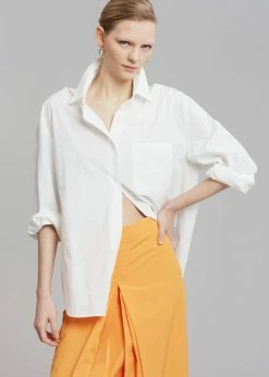 Inni Didi Pleated Midi Skirt - Orange CLOTHING