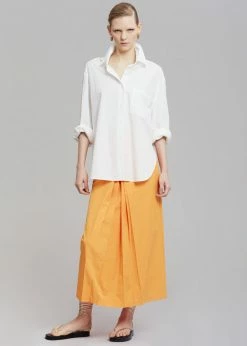 Inni Didi Pleated Midi Skirt - Orange CLOTHING