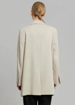 The Frankie Shop Dillon Split Hem Jacket - Cream