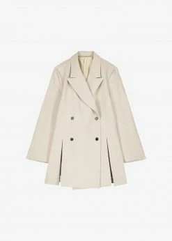 The Frankie Shop Dillon Split Hem Jacket - Cream