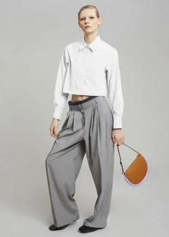 Maimia CLOTHING Ede Cropped Button Shirt - White