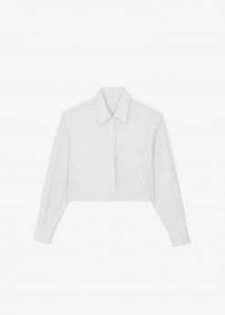 Maimia CLOTHING Ede Cropped Button Shirt - White