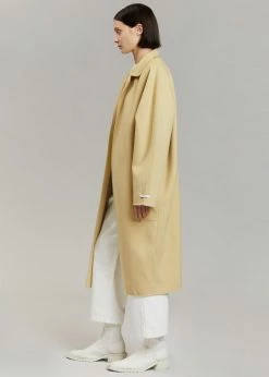 By Flow CLOTHING Edi Belted Coat - Custard
