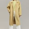 By Flow CLOTHING Edi Belted Coat - Custard