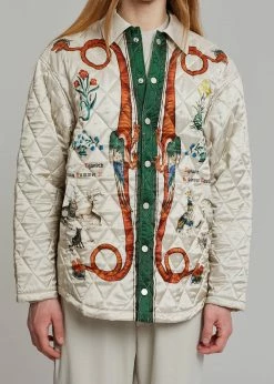 Men EGONLab Quilted Shirt - Dynasty Print