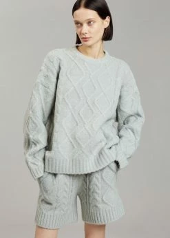 The Frankie Shop Eira Knit Shorts - Celadon