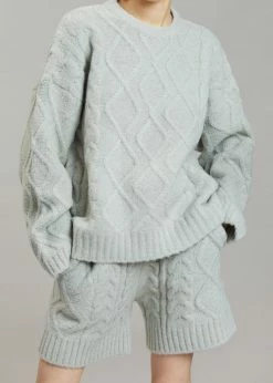 The Frankie Shop Eira Knit Shorts - Celadon