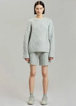 The Frankie Shop Eira Knit Shorts - Celadon