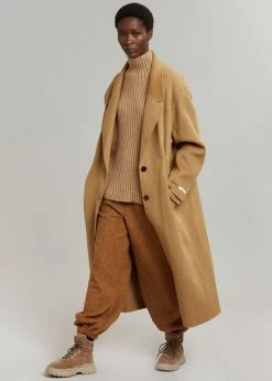The Frankie Shop Elkin Tailored Overcoat - Camel CLOTHING