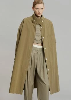 The Frankie Shop CLOTHING Emma Trench Coat - Sand