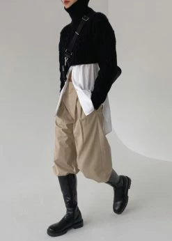 3.another Esme Cropped Sweater - Black CLOTHING