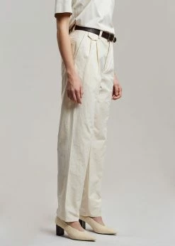CLOTHING Esse Studios Tailored Cotton Trousers - Ivory